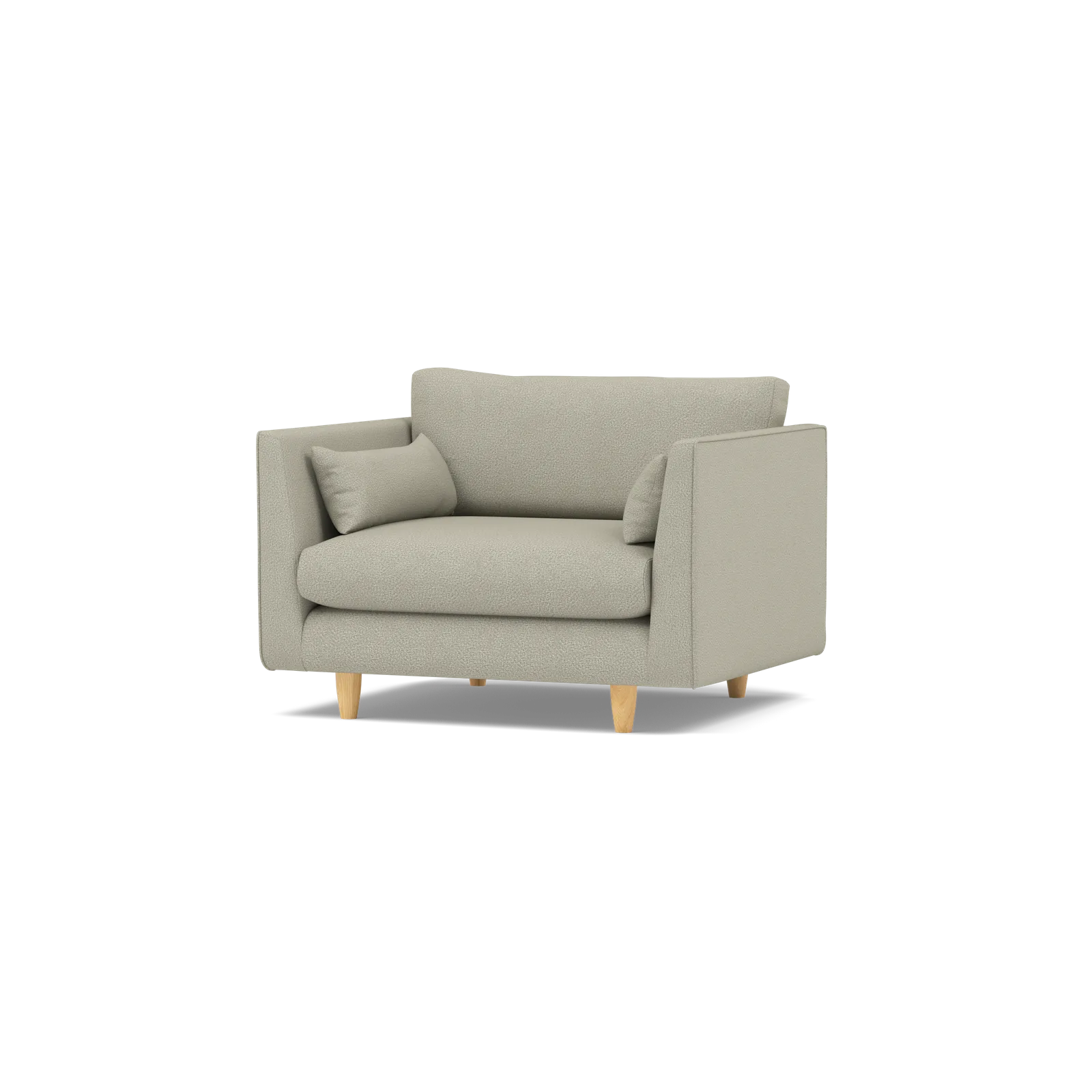 Baker Loveseat Scandi Fabric Chair — 360° view