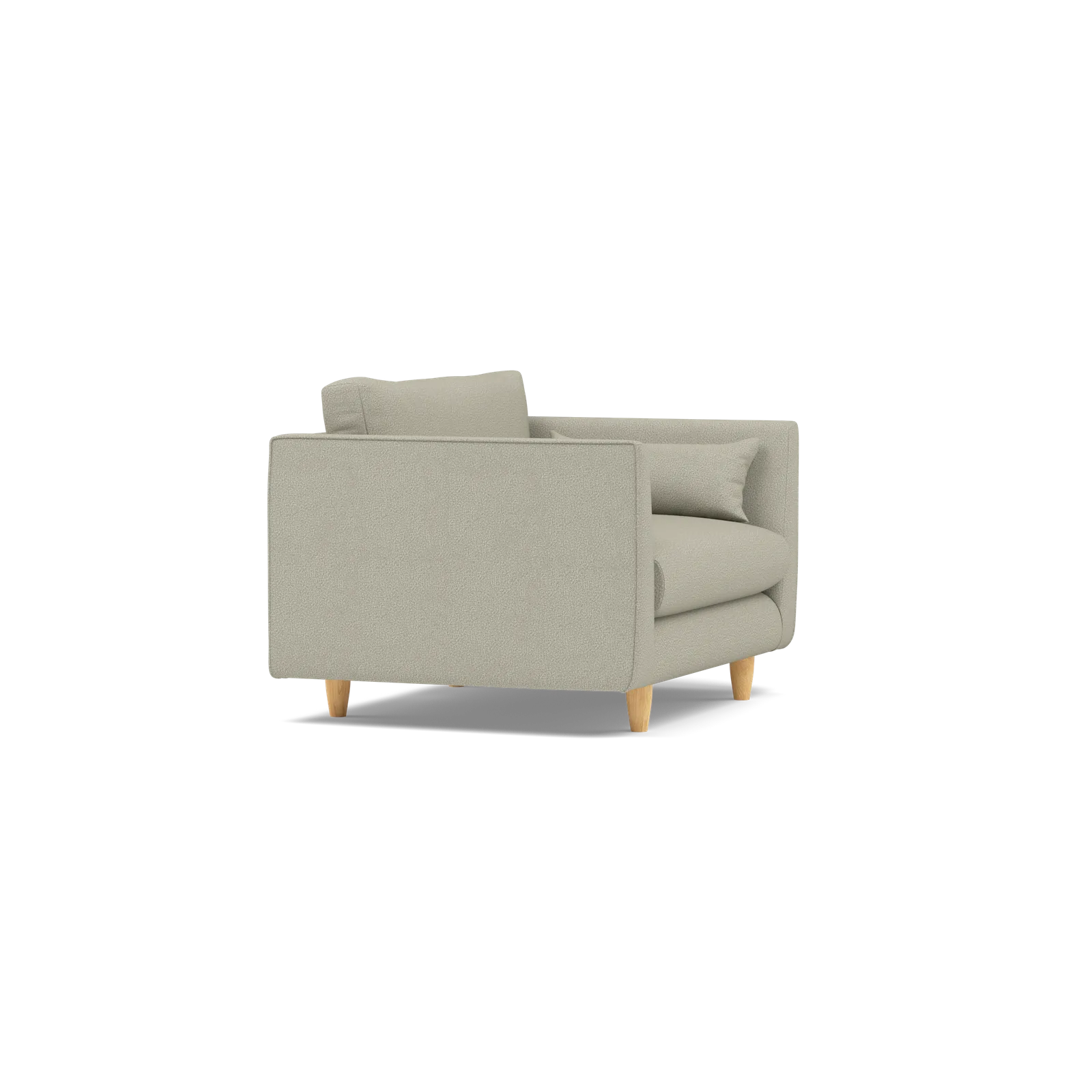 Baker Loveseat Scandi Fabric Chair — 360° view