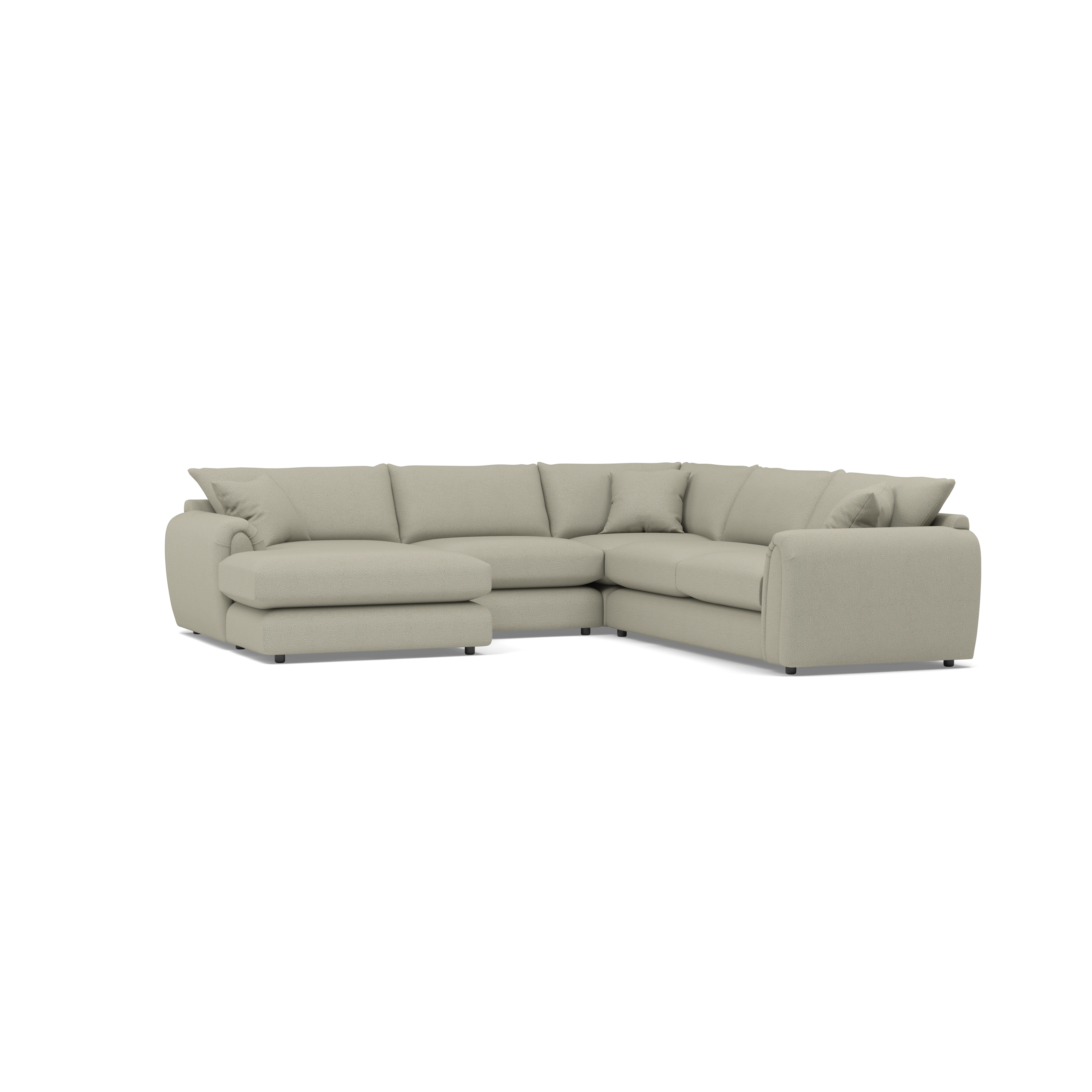 Archie 3 Corner 3 Modular Chaise Fabric Corner Sofa — 360° view