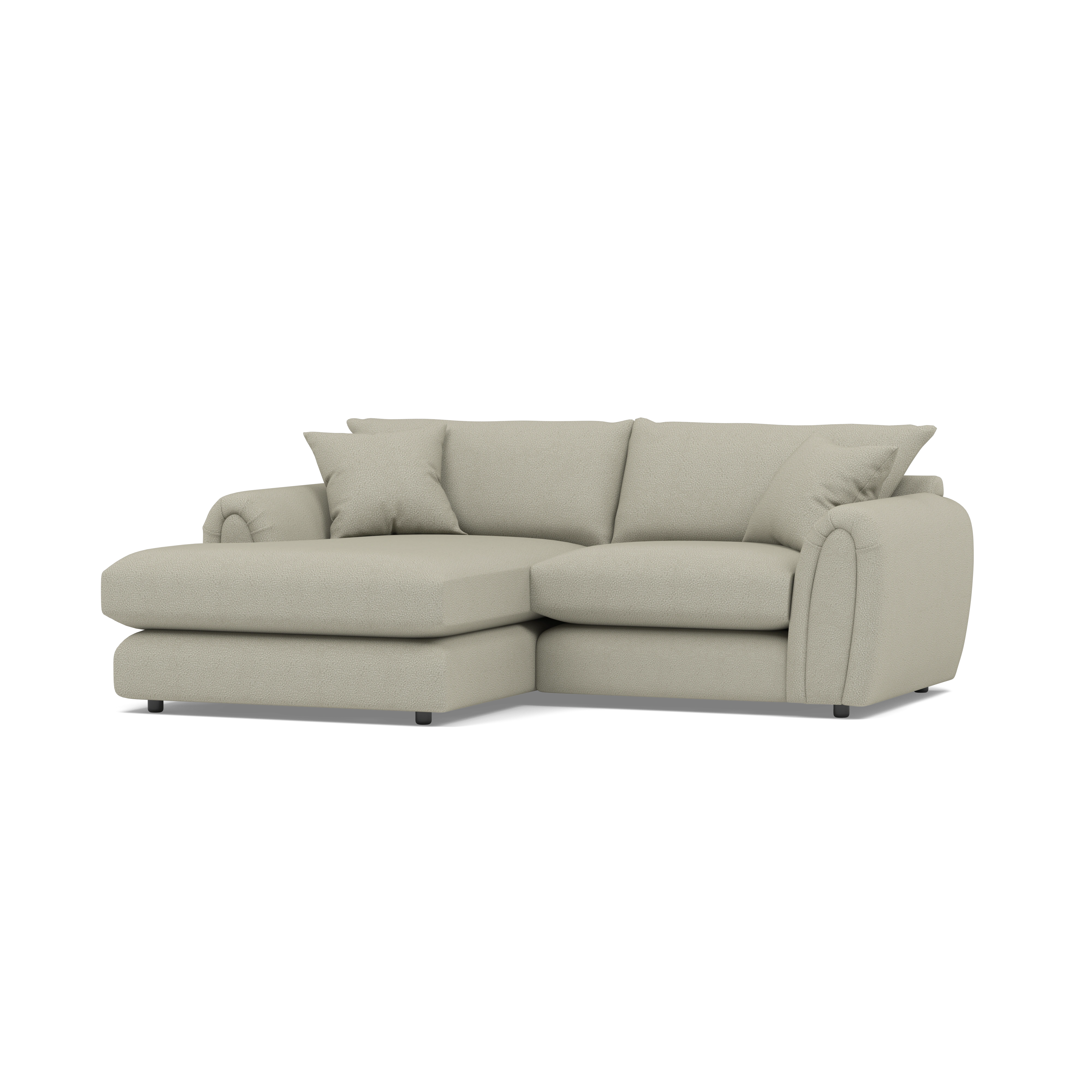 Archie 4 Seater Reversible Chaise Fabric Sofa — 360° view
