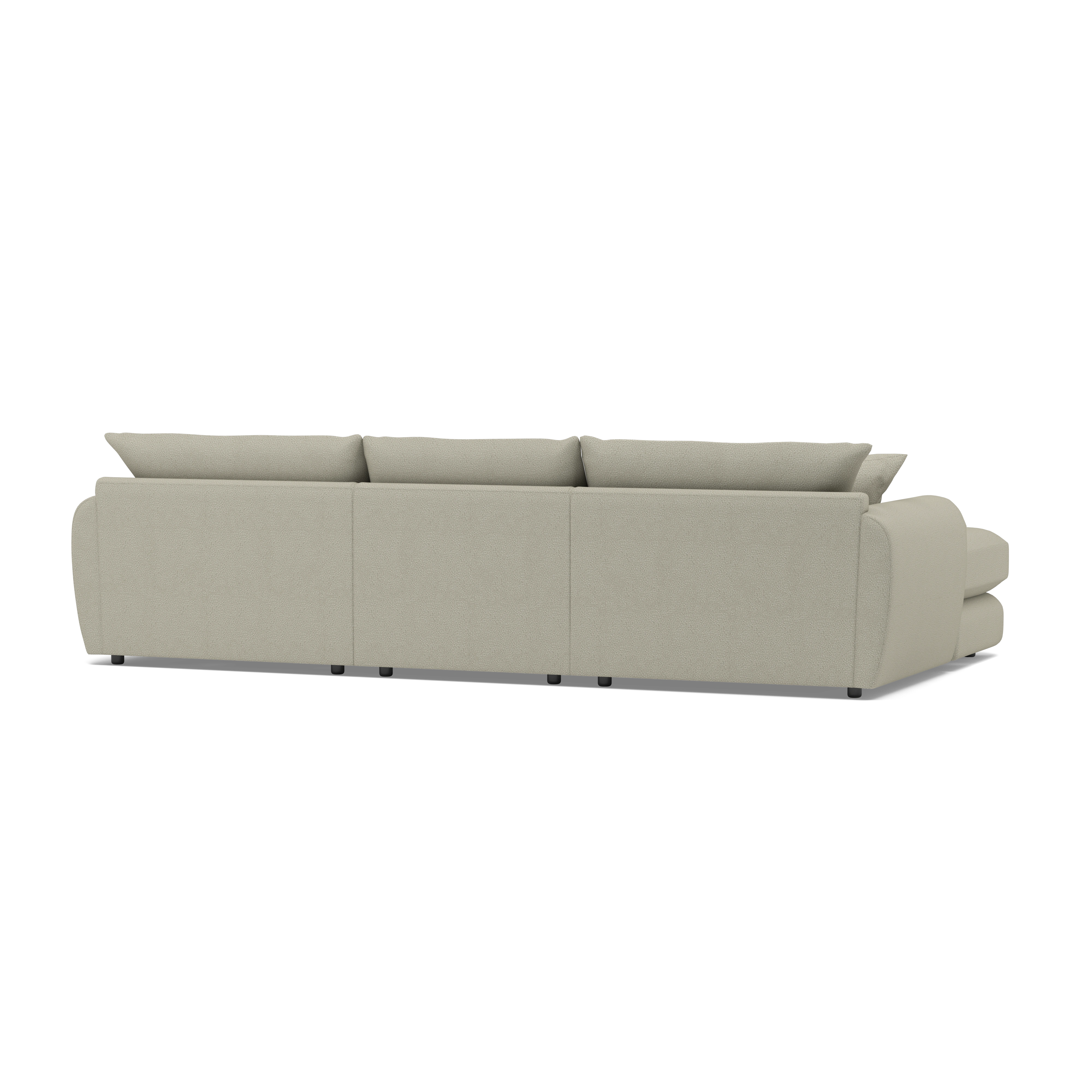 Archie XL Double Chaise Fabric Sofa — 360° view