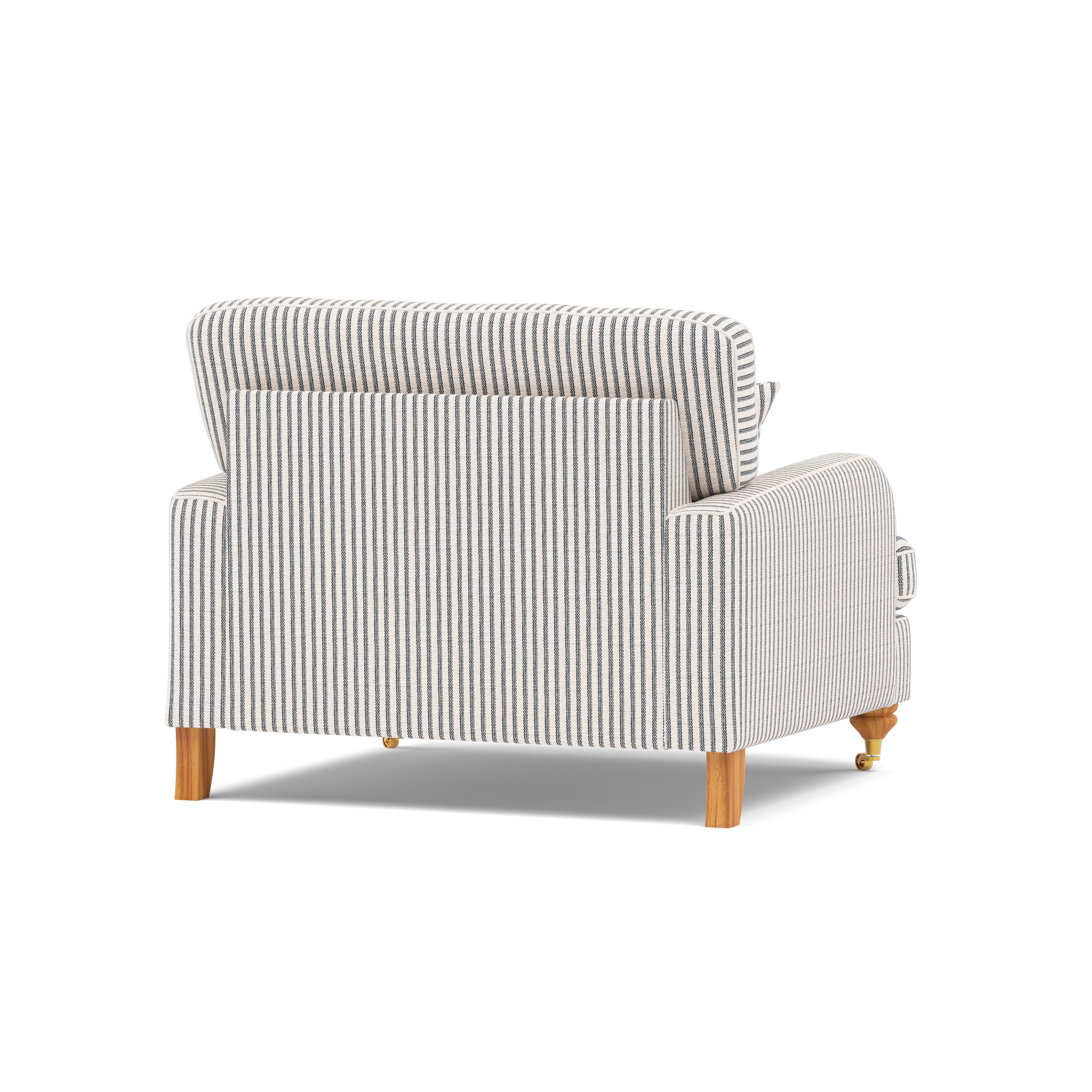 Bella Loveseat Arm Chair Fabric Traditional Cottage Style — 360° view