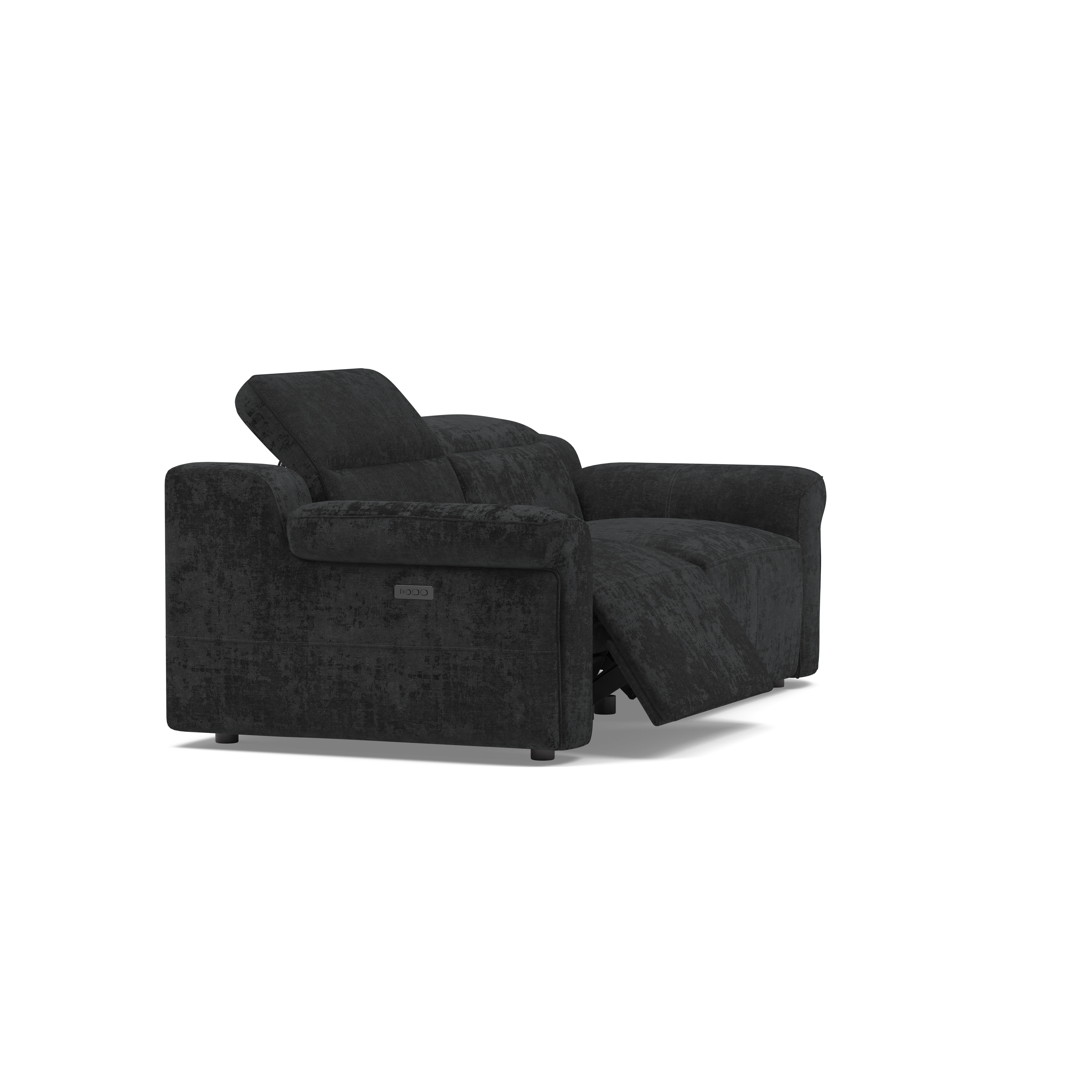 Empire 3 Seater Fabric Sofa w/ Power Recliner & Power Headrests — 360° view