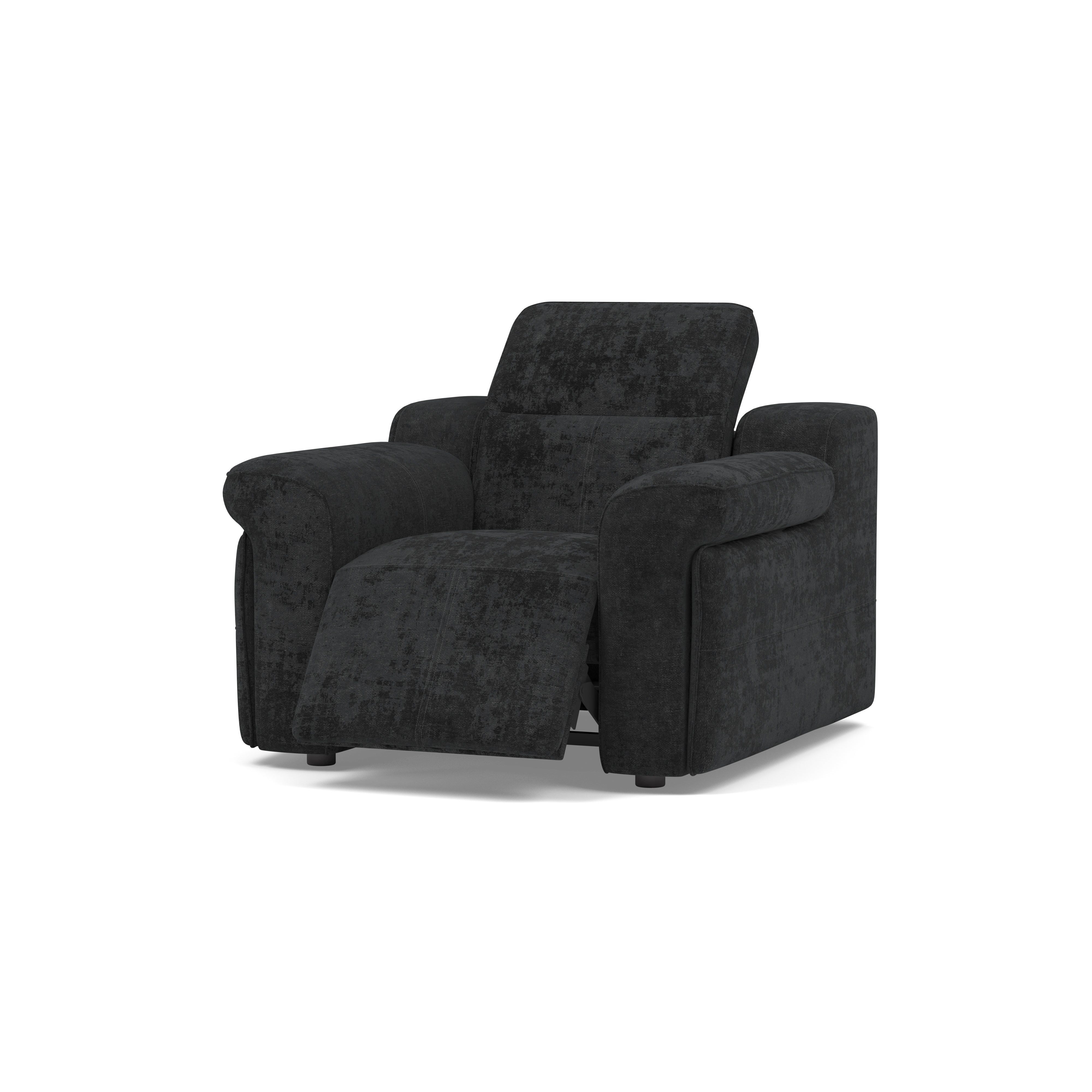 Empire Arm Chair Fabric 1 Seater w/ Power Recliner & Power Headrests — 360° view