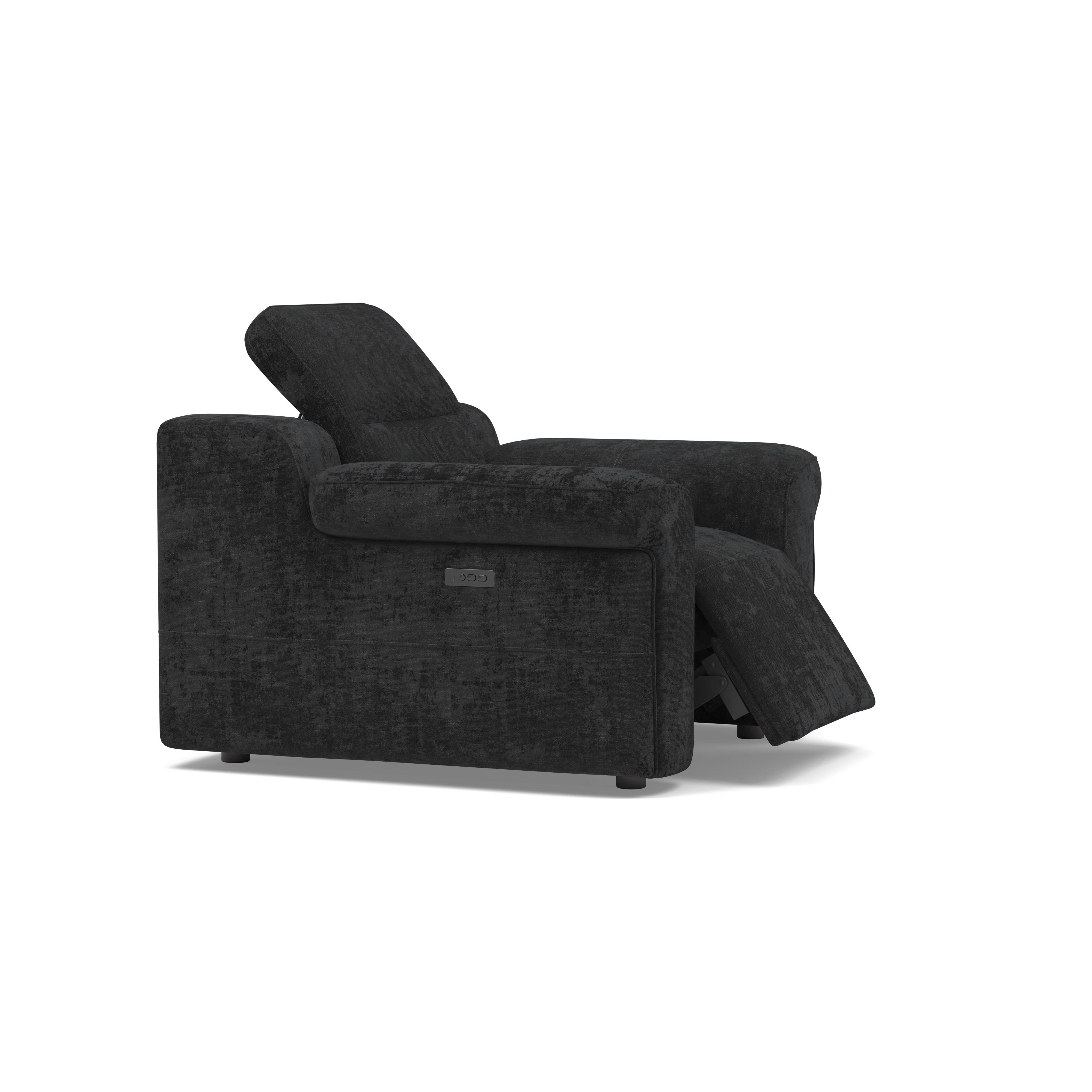 Empire Arm Chair Fabric 1 Seater w/ Power Recliner & Power Headrests — 360° view